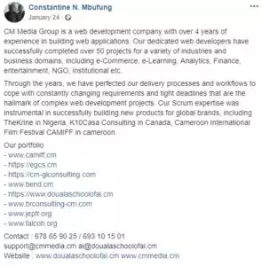 cm media group - Constantine Ngong Mbufung