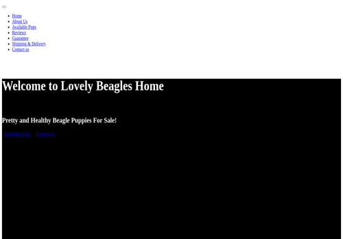 is lovelybeagleshome.com legit? screenshot