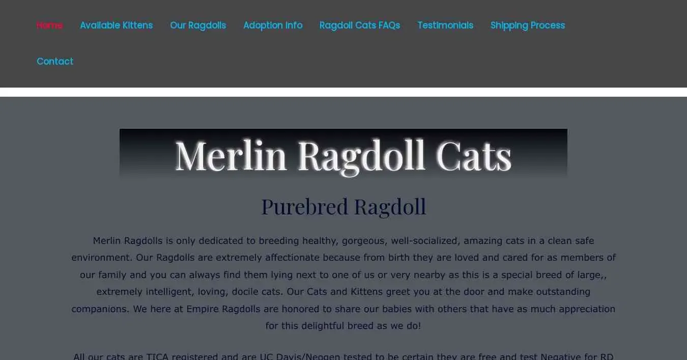is merlinragdoll.com legit? screenshot
