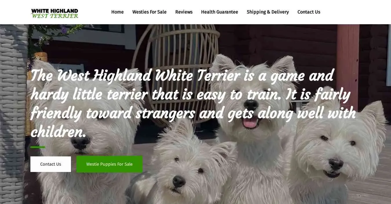 is whitehighlandwestterrier.com legit? screenshot