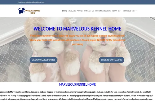 is marvelouskennelhome.com legit? screenshot