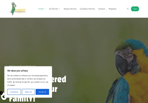 is parrotbirdforsale.com legit? screenshot
