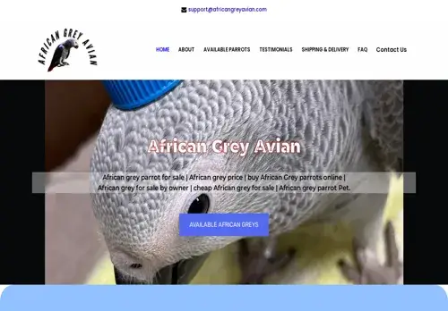 is africangreyavian.com legit? screenshot