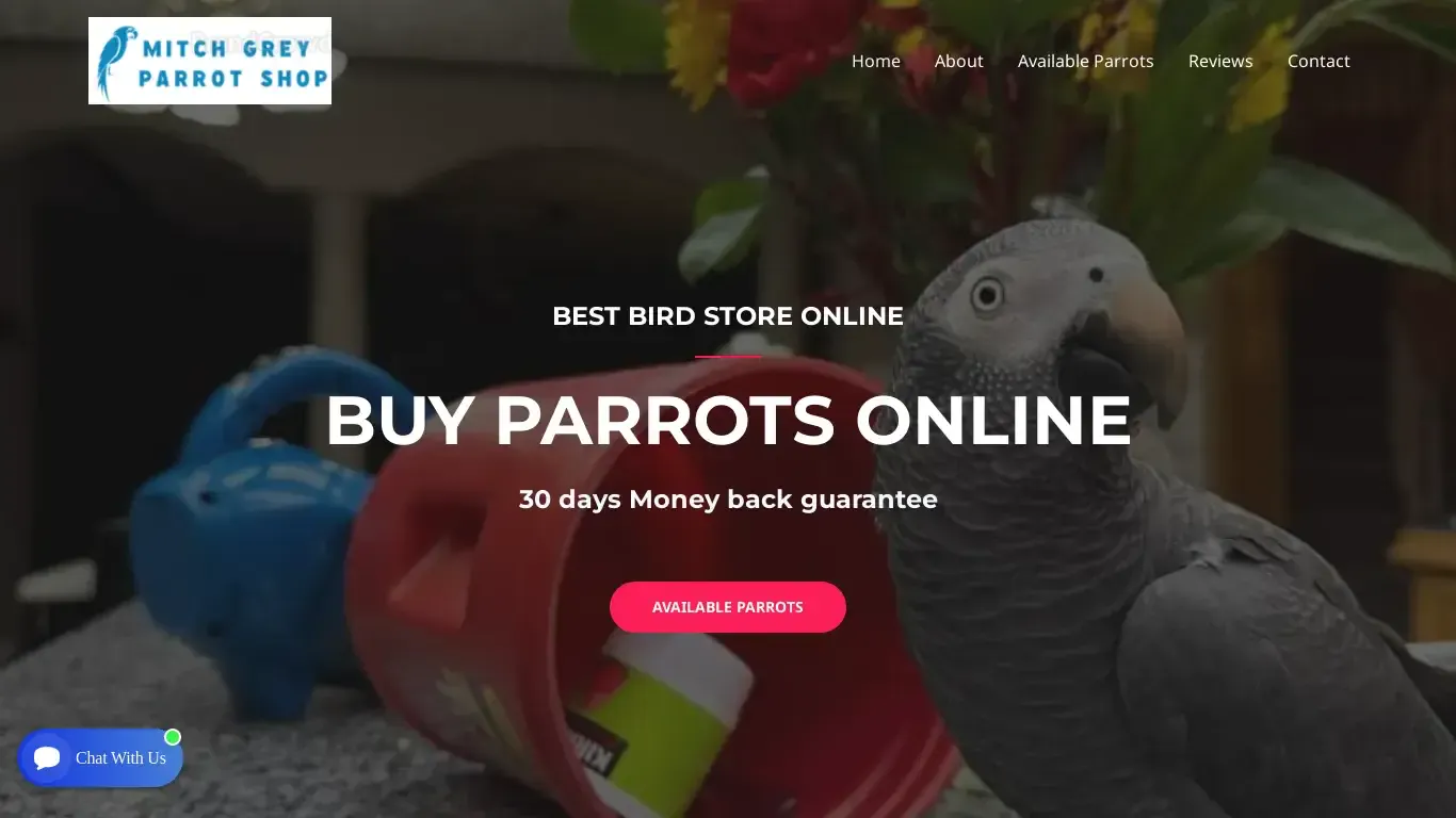 is mitchgreyparrots.shop legit? screenshot