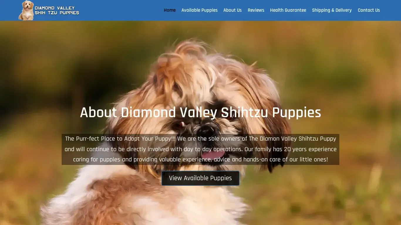 is diamonvalleyshihtzupuppies.com legit? screenshot