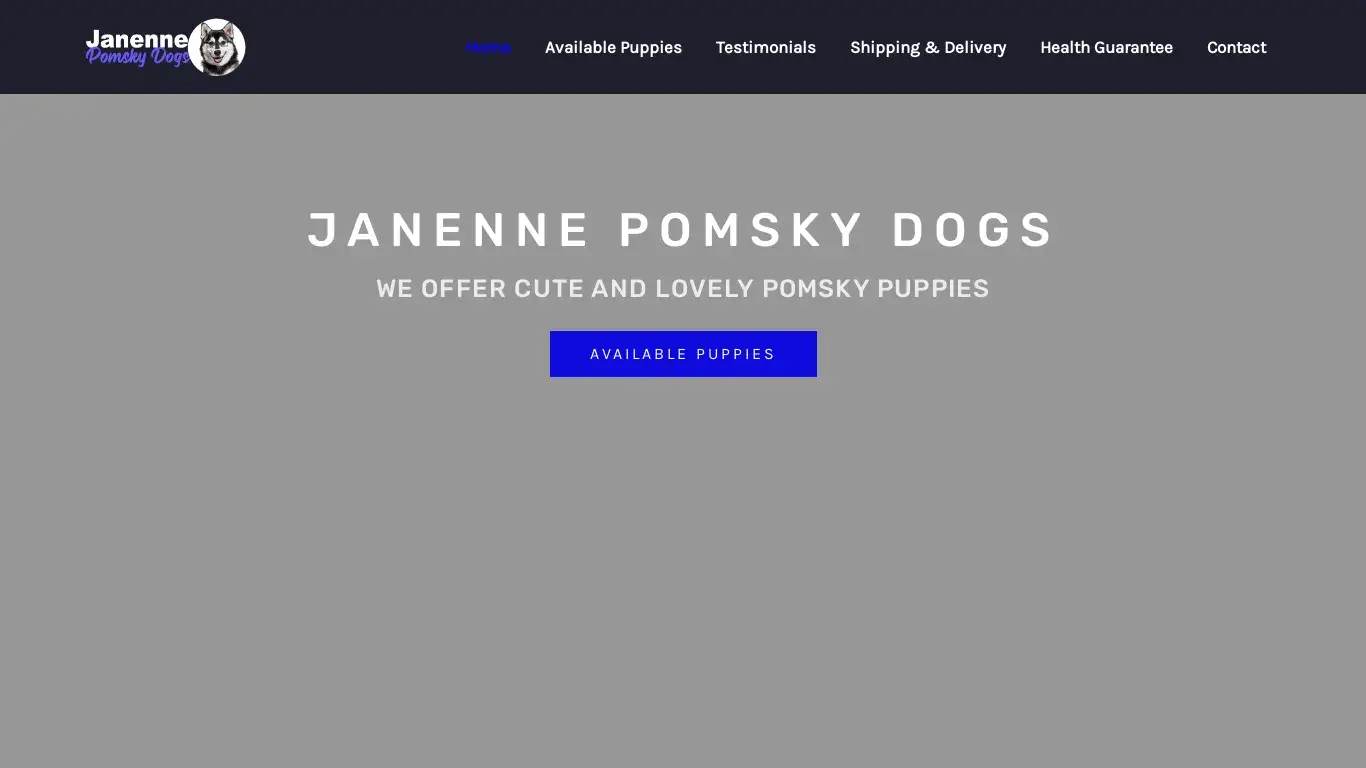 is janennepomskydogs.com legit? screenshot