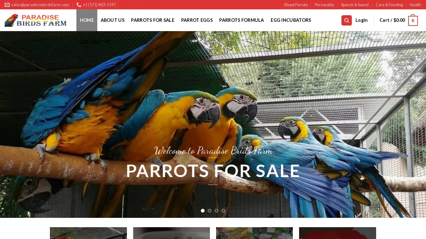 is paradissebirdsfarm.com legit? screenshot