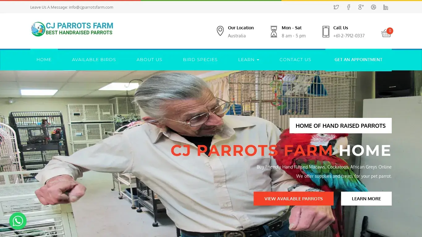 is cjparrotsfarm.com legit? screenshot