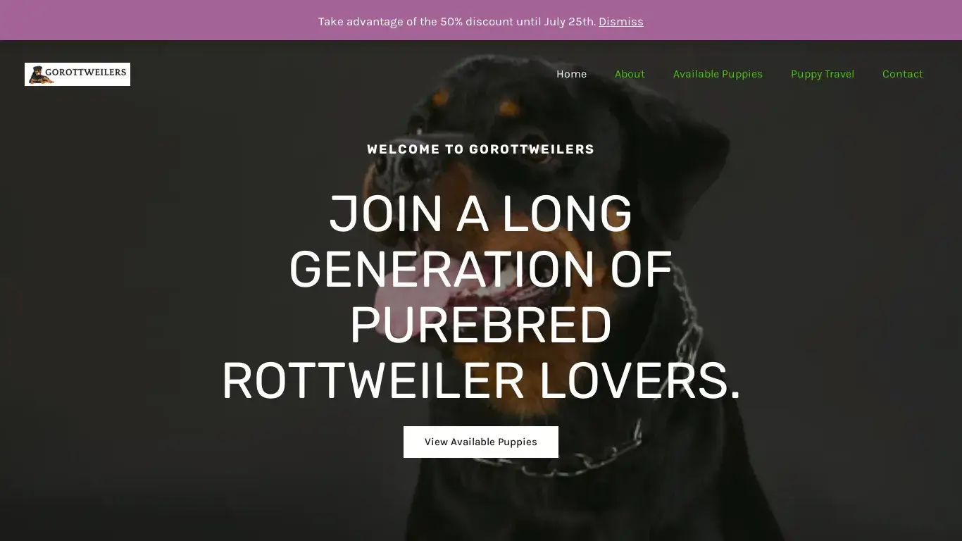 is gorottweilers.com legit? screenshot