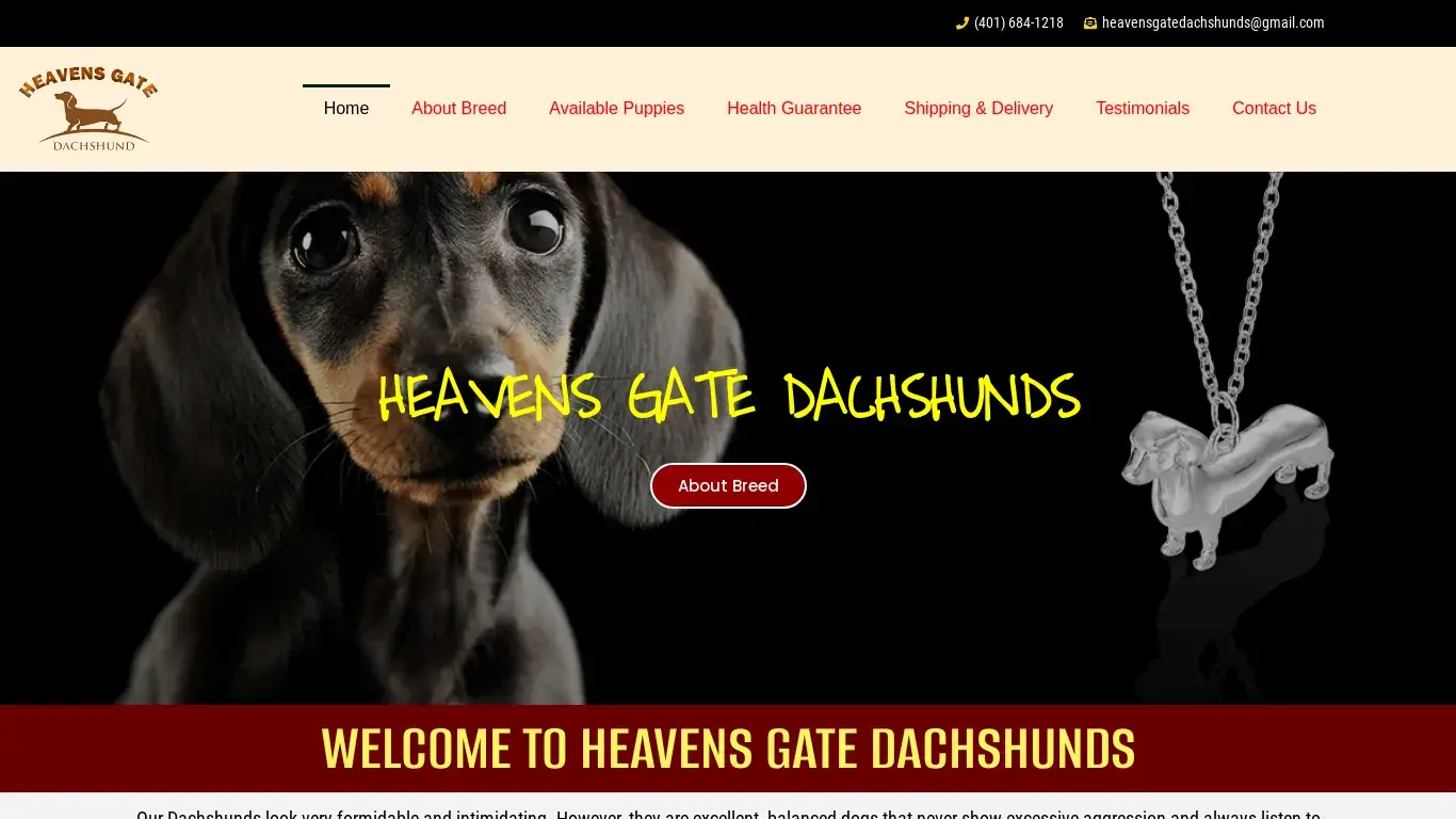 is heavensgatedachshunds.com legit? screenshot