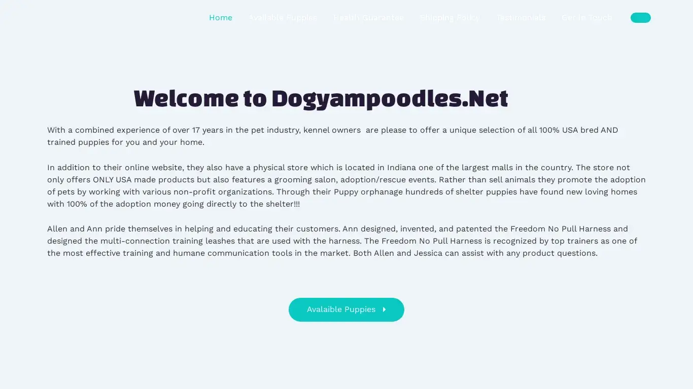 is dogyampoodles.net legit? screenshot