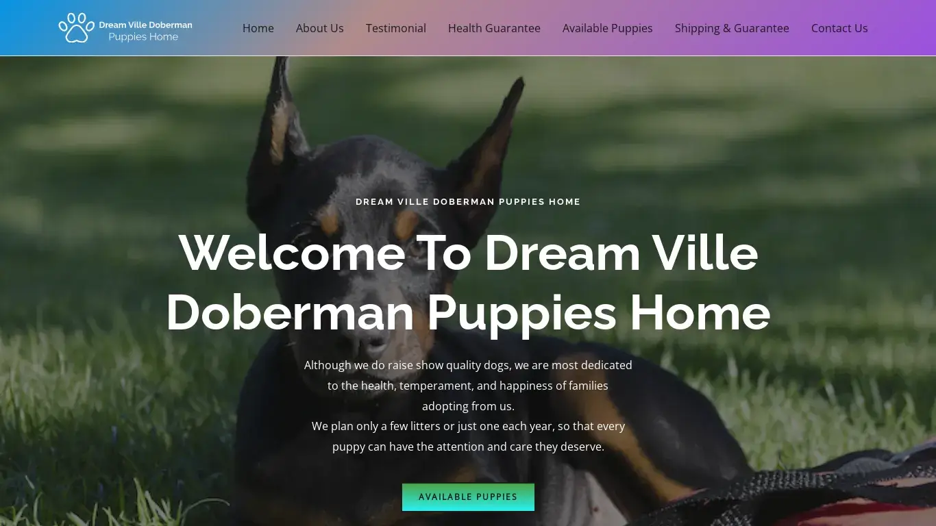 is dreamvilledobermans.com legit? screenshot