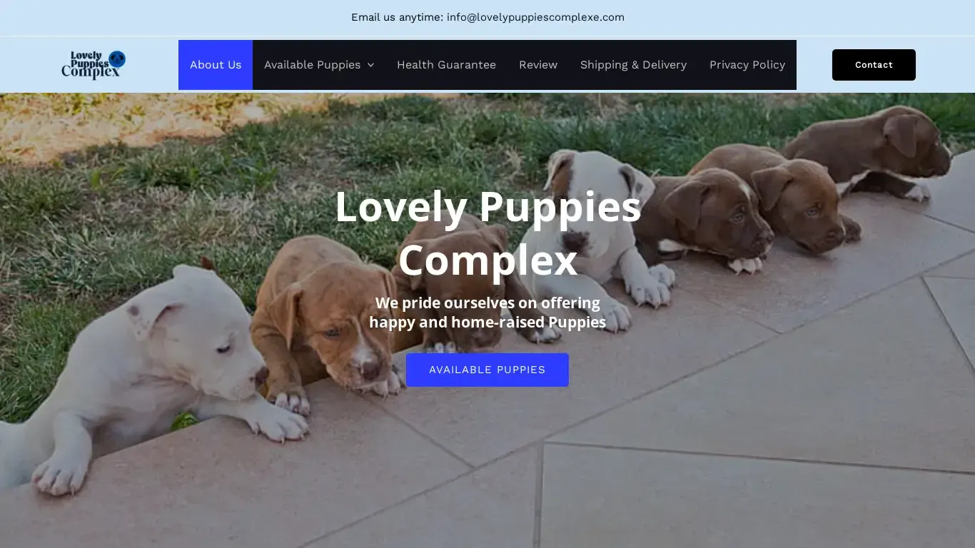 is lovelypuppiescomplexe.com legit? screenshot