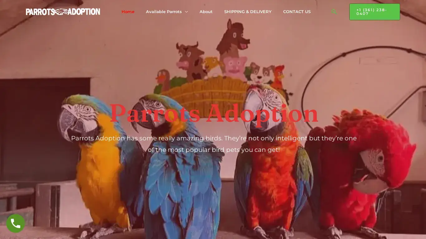 is parrotsadoption.com legit? screenshot