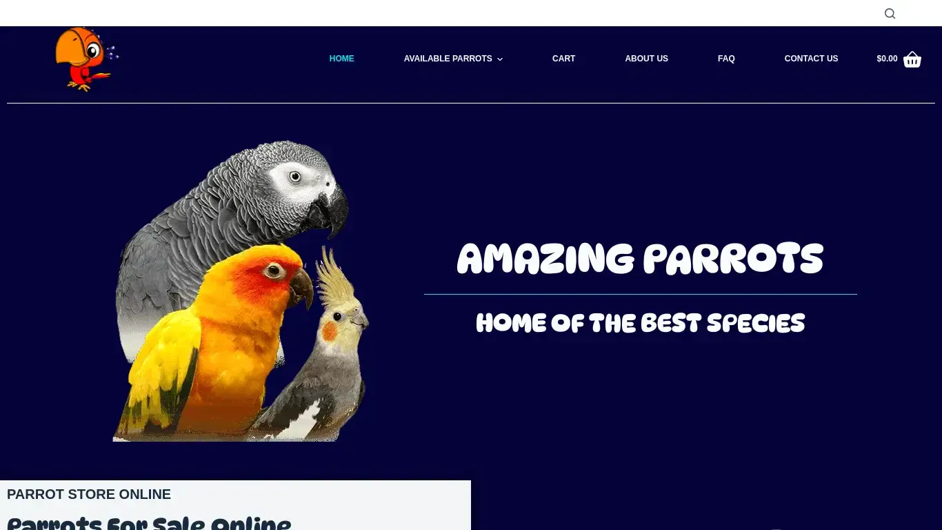 is amazingparrotsforsale.com legit? screenshot