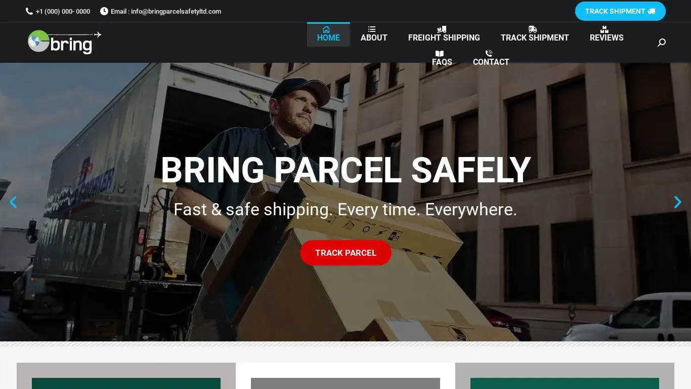 is Bring Parcel Safely – Safe Package Delivery, Quick Delivery, 100% Guarantee ! legit? screenshot