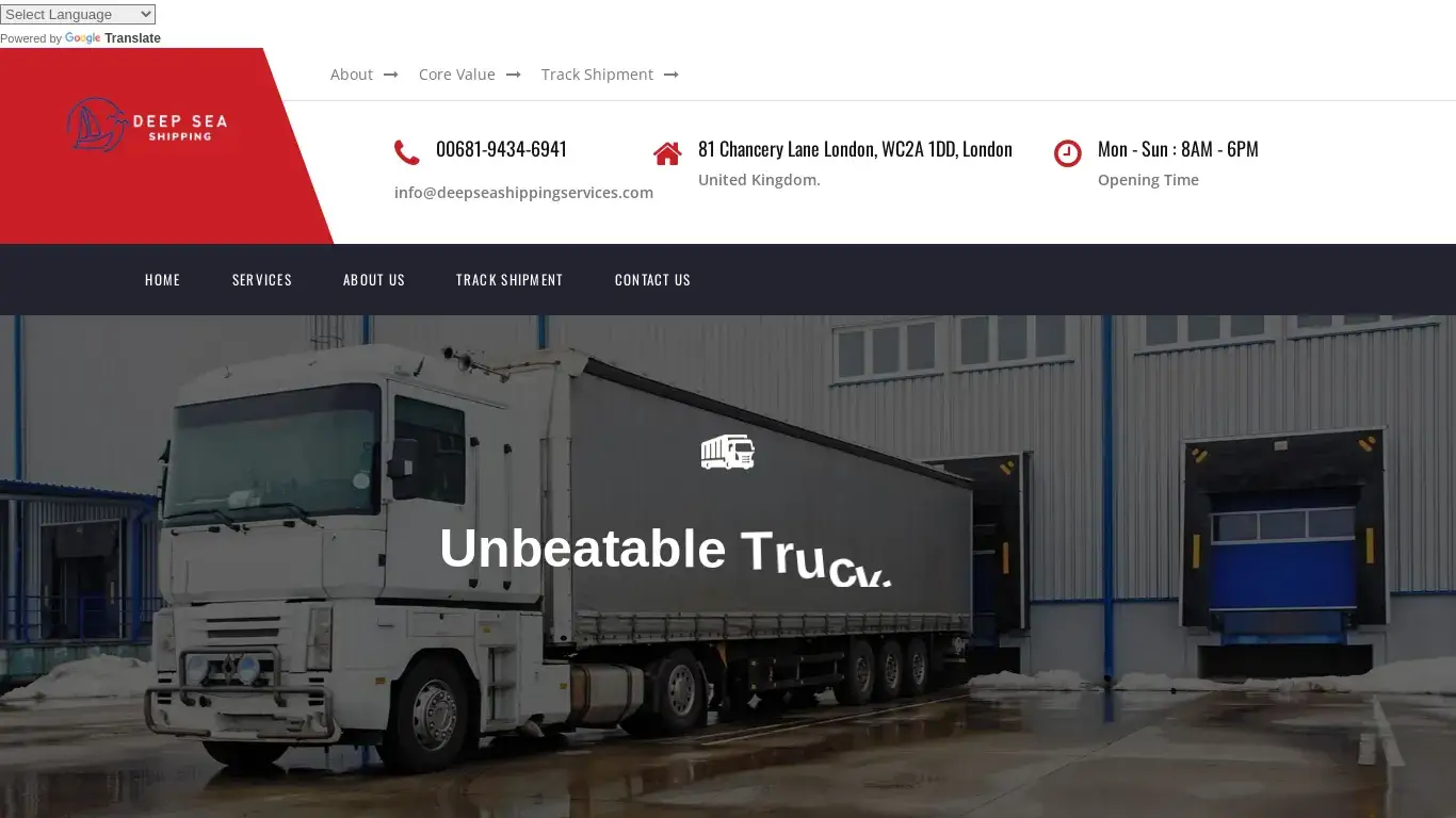 is Deepsea Shipping Service | Trucking And Logistics Services legit? screenshot