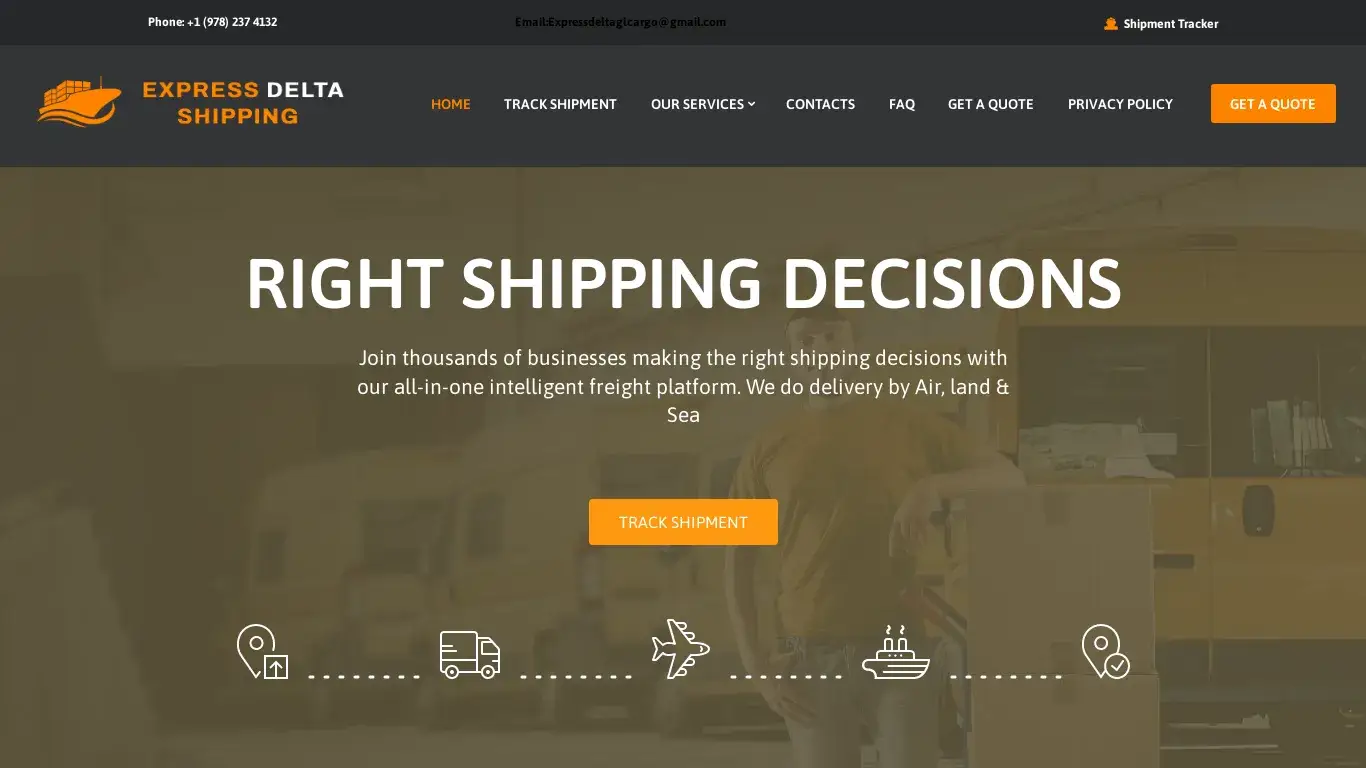 is Express Delta Cargo – Your Best & Fast Logistics Express Service legit? screenshot