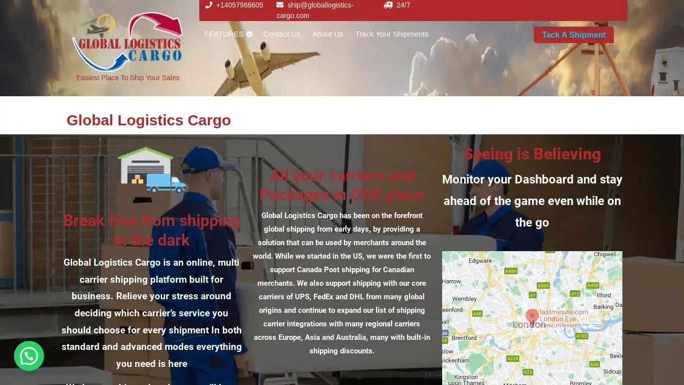 is Global Logistics Cargo – Easiest Place To Ship Your Sales legit? screenshot