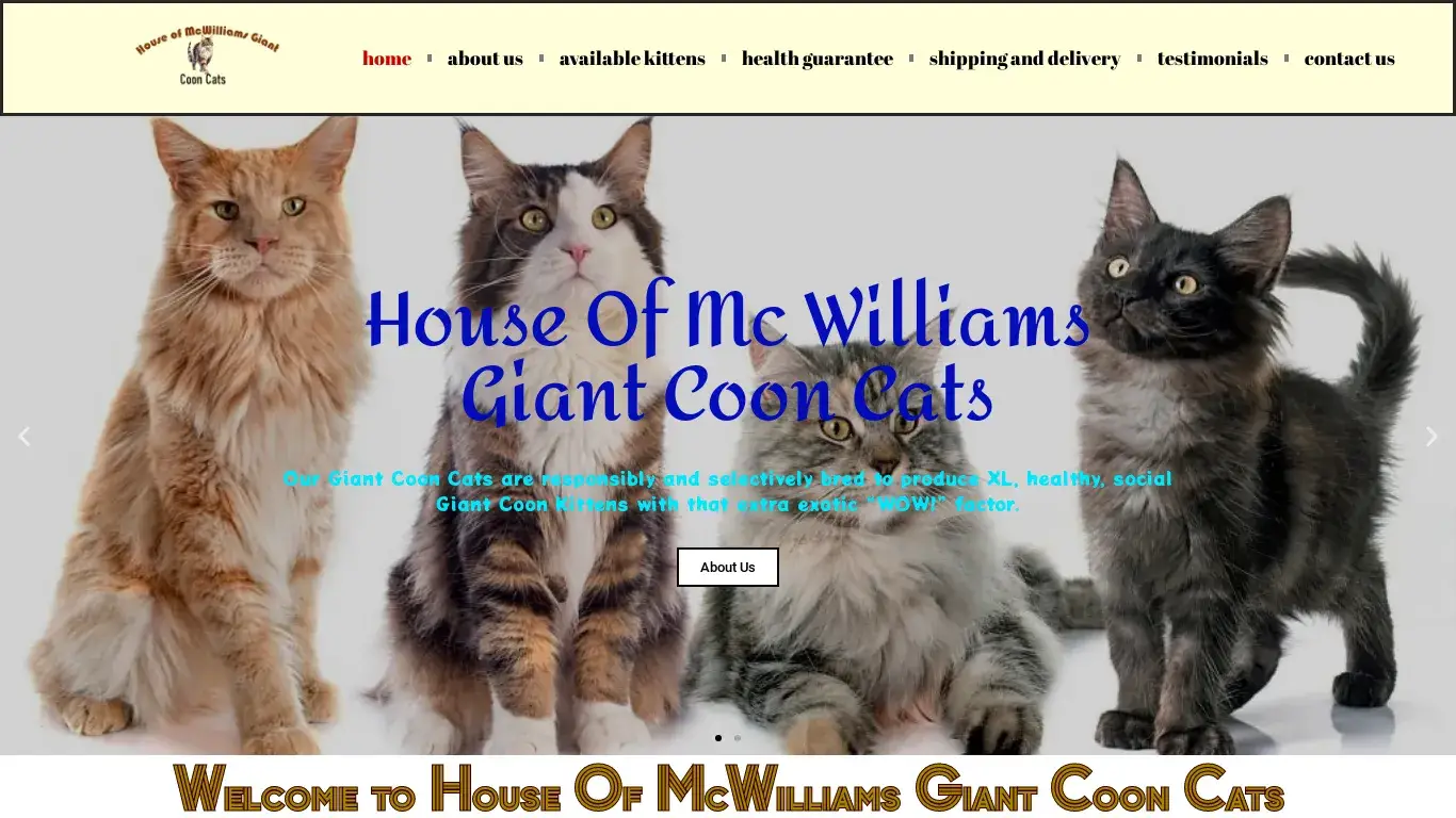 is House Of McWilliams Giant Coon Cats – Maine Coon Cats for sale legit? screenshot