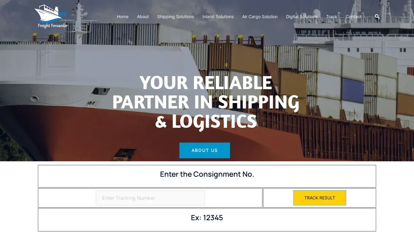is MS Freight Forwarder – Your Reliable Freight Forwarder legit? screenshot
