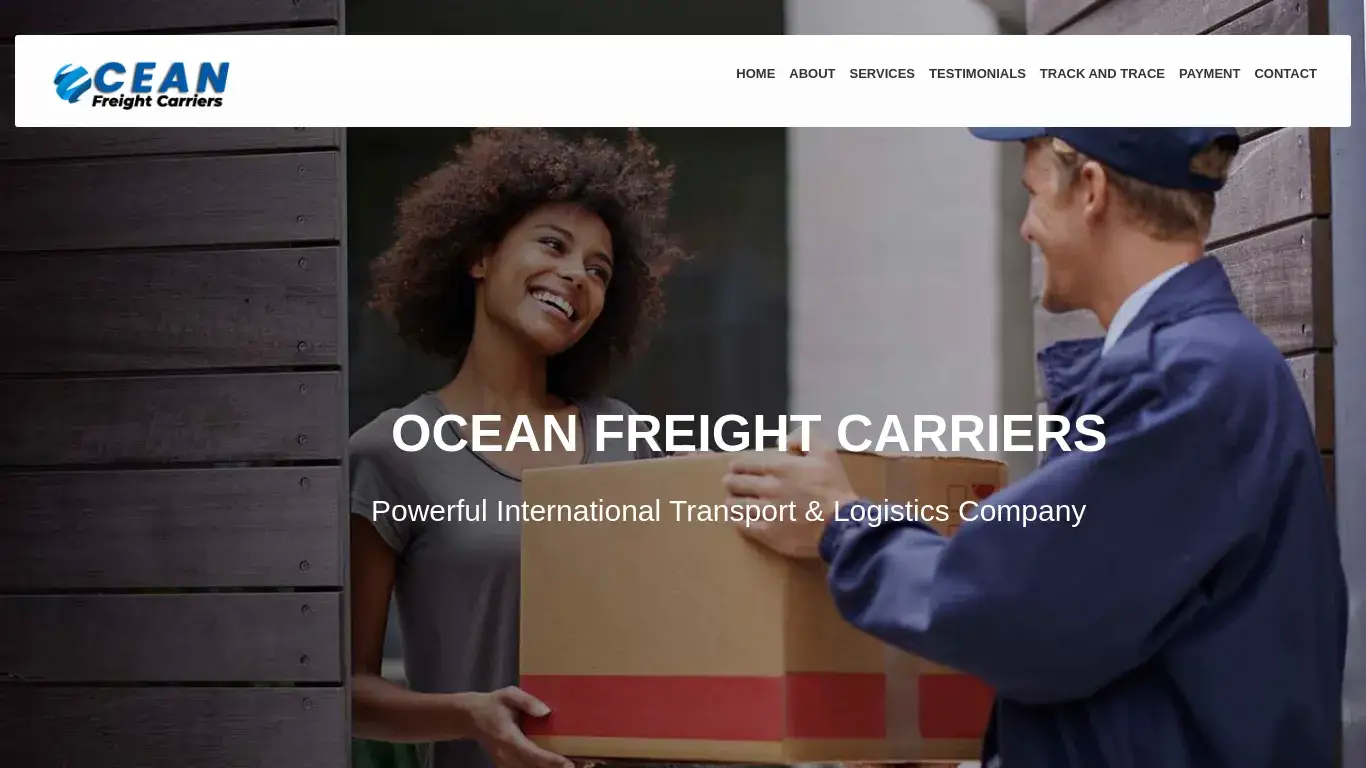 is Ocean Freight Carriers - Home legit? screenshot