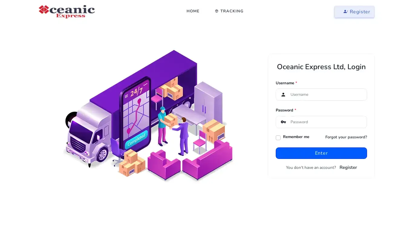 is Login | Oceanic Express Ltd legit? screenshot