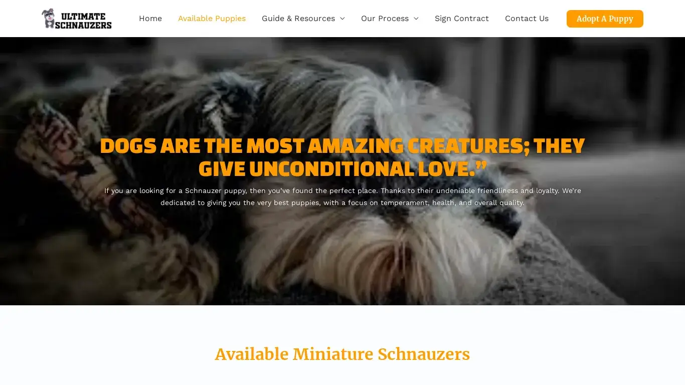 is Ultimate Schnauzers – Adopt A Schnauzer Puppy legit? screenshot