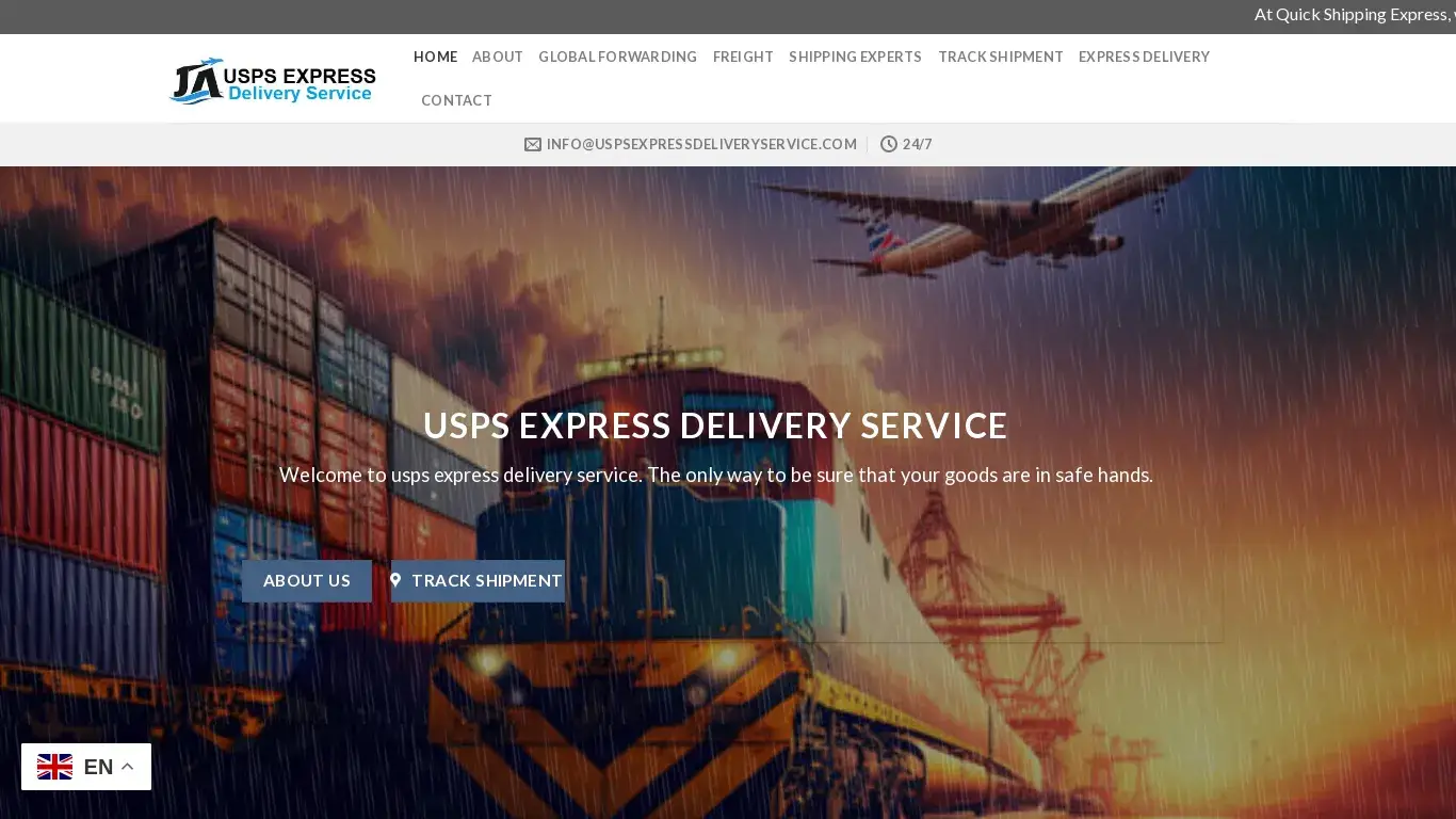 is USPS EXPRESS DELIVERY SERVICE – Delivering Happiness To You legit? screenshot