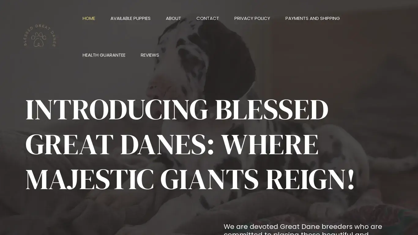 is Blessed Great Danes – Blessed Great Danes legit? screenshot