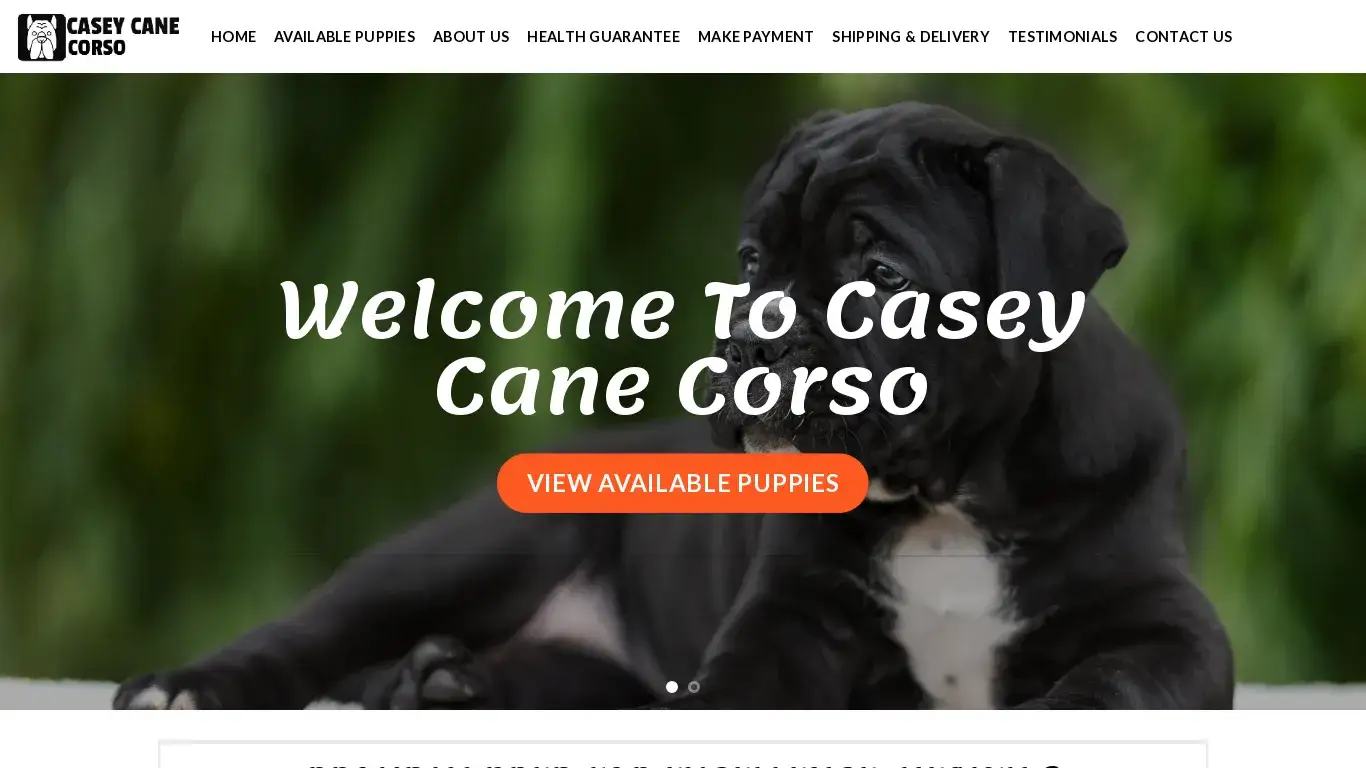 is Casey Cane Corso  – REPUTABLE CANE CORSO BREEDERS  FOR RESPONSIBLE OWNERS legit? screenshot