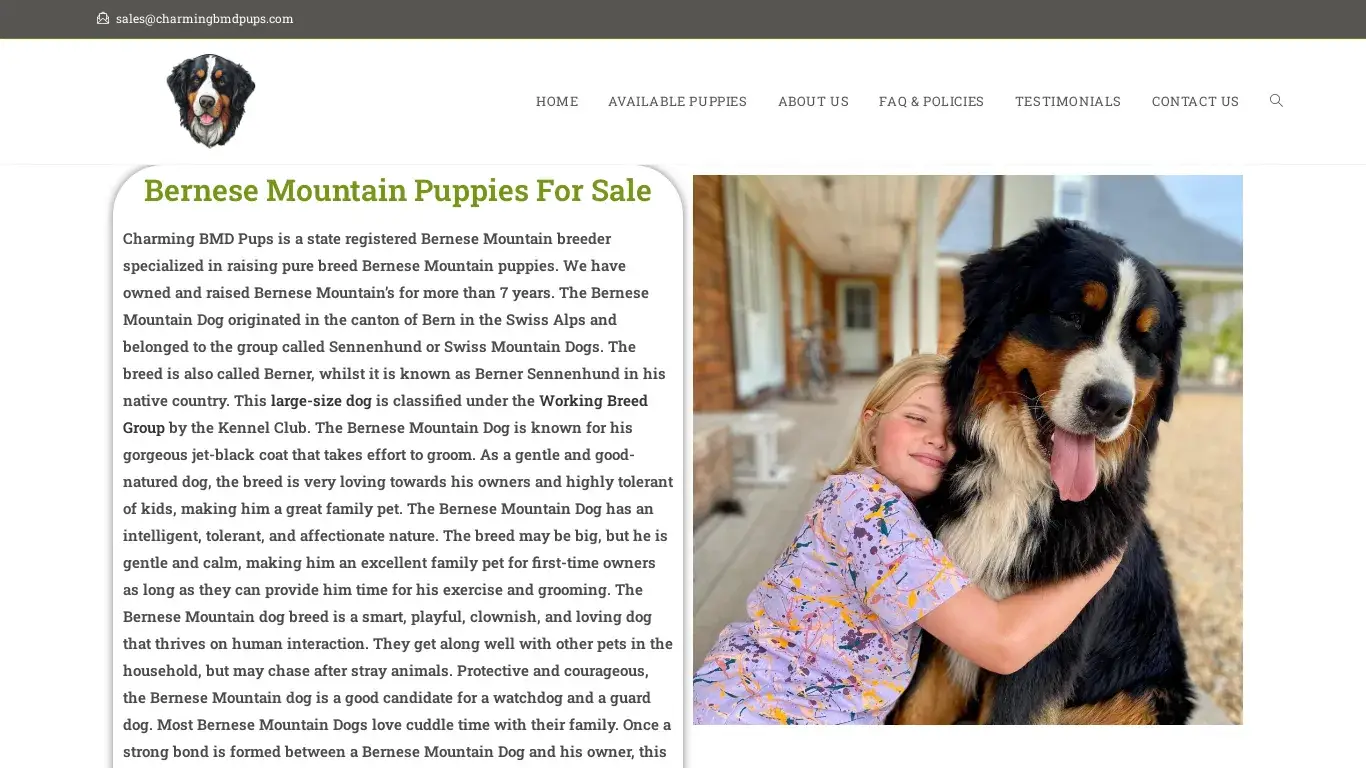 is Bernese Mountain Home - Charming BMD Pups legit? screenshot