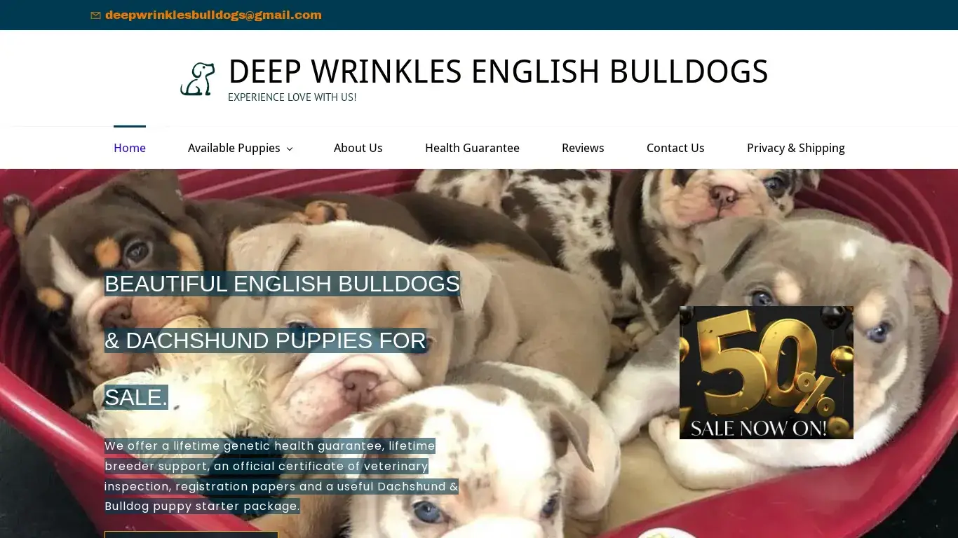 is deepwrinklesenglishbulldog.com legit? screenshot