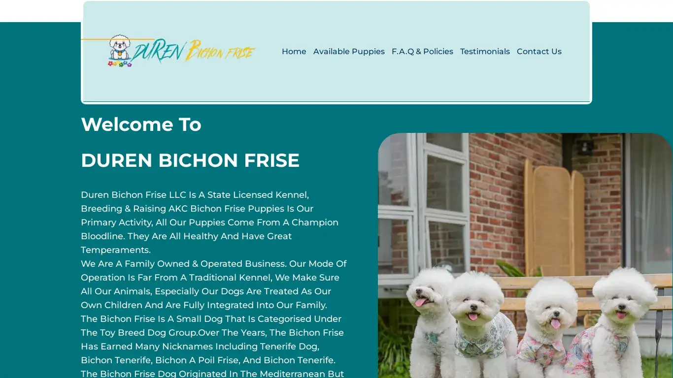 is Duren Bichon Frise – Registered Bichon Frise Puppies legit? screenshot