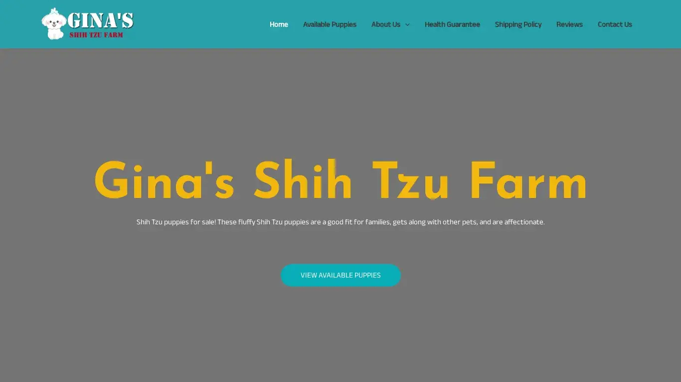 is Gina’s Shih Tzu Farm – Browse the widest, most trusted source of Shih Tzu puppies for sale. legit? screenshot