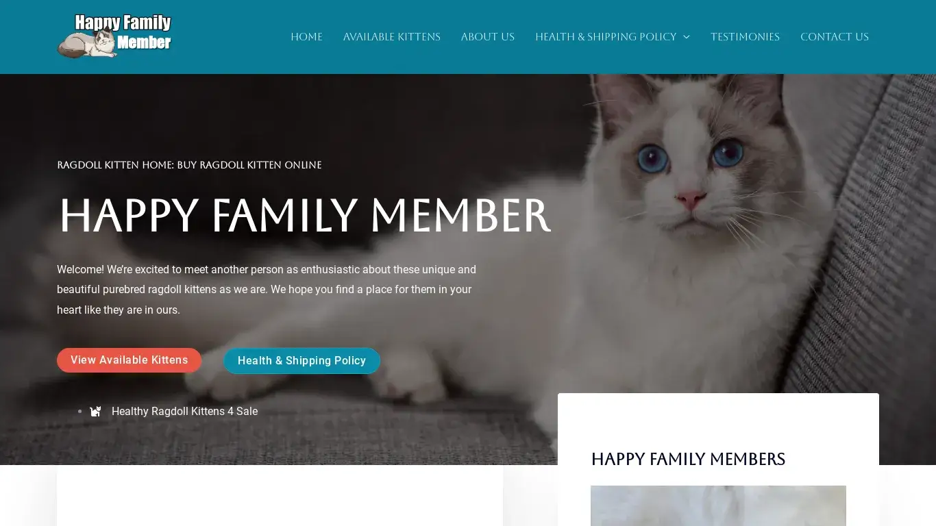 is Happy Family Members Home – Our Ragdoll kittens are up to date on all vaccines & will come along with all paperwork legit? screenshot