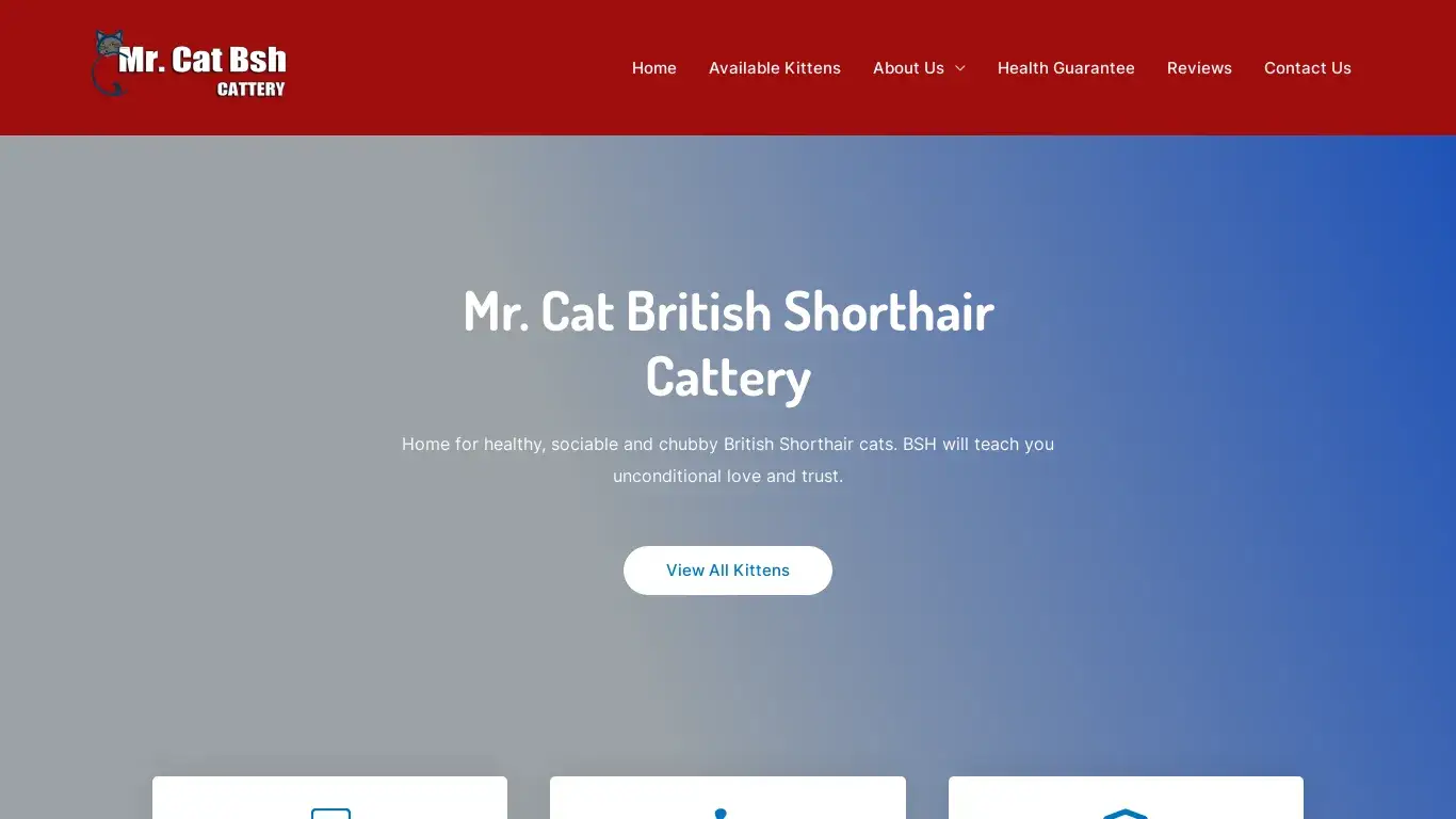 is Mr Cat British Shorthair Cattery – I am a small hobby breeder focusing on breeding beautiful solid blue, lilac and bi-color pedigree British Shorthair cats legit? screenshot