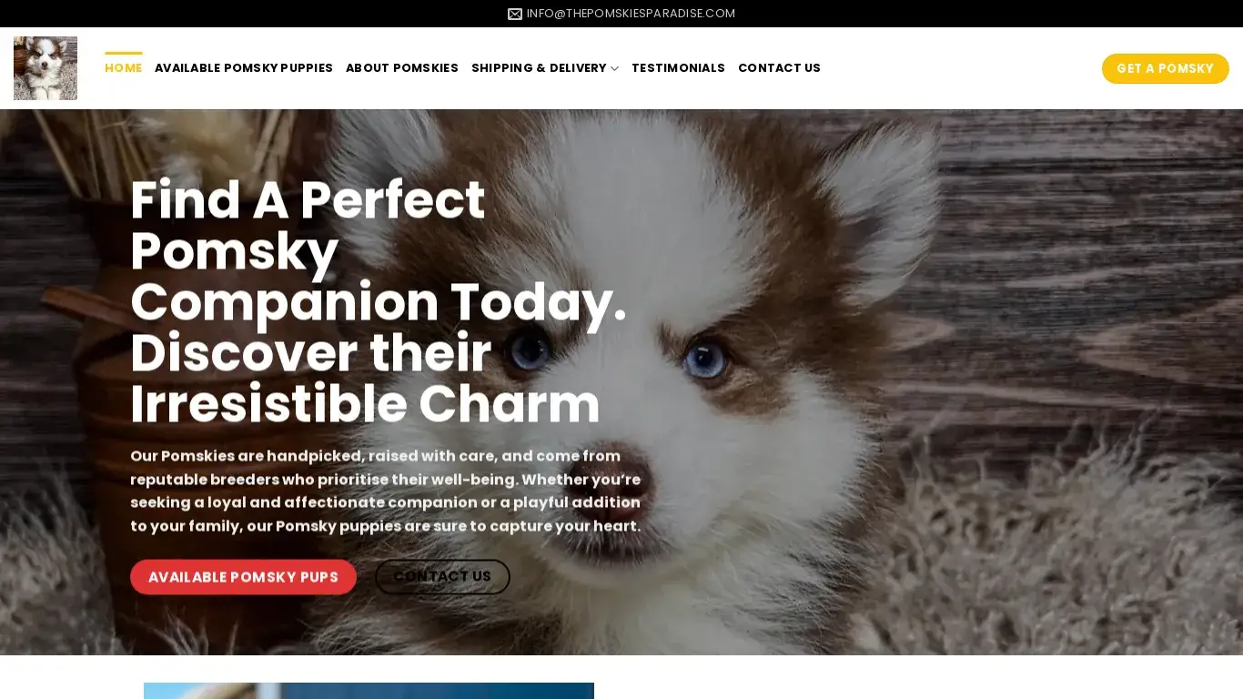 is The Pomskies Paradise – Pomsky Puppies For Sale legit? screenshot