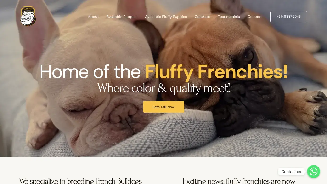 is Blue Skies Bulldogs - Premier French Bulldog Breeder in Australia legit? screenshot