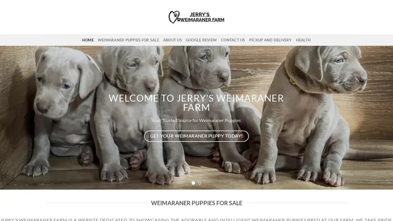 is Jerry Weimaraner Farm – Weimaraner Puppies For Sale legit? screenshot