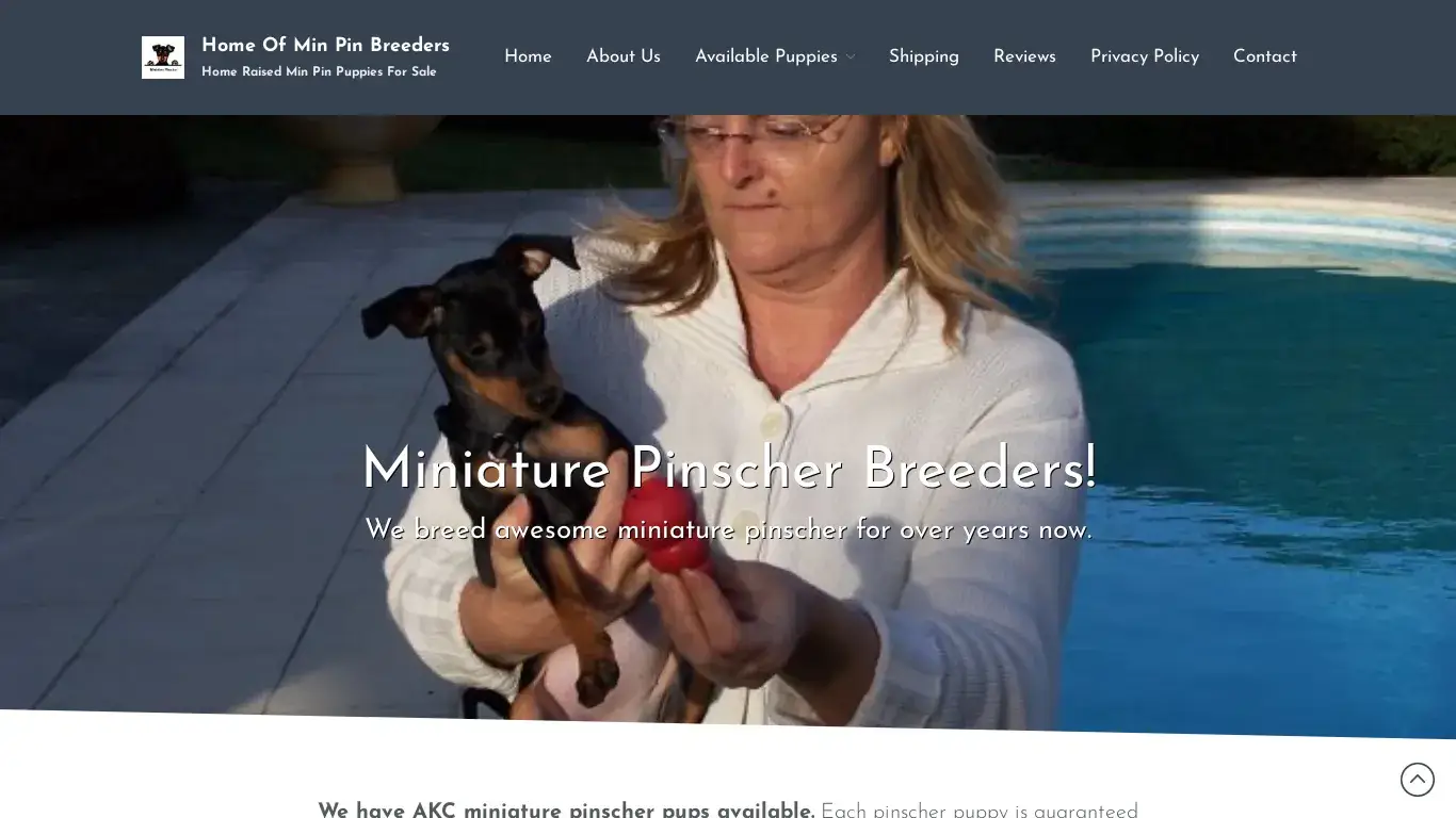 is Home Of Min Pin Breeders – Home Raised Min Pin Puppies For Sale legit? screenshot