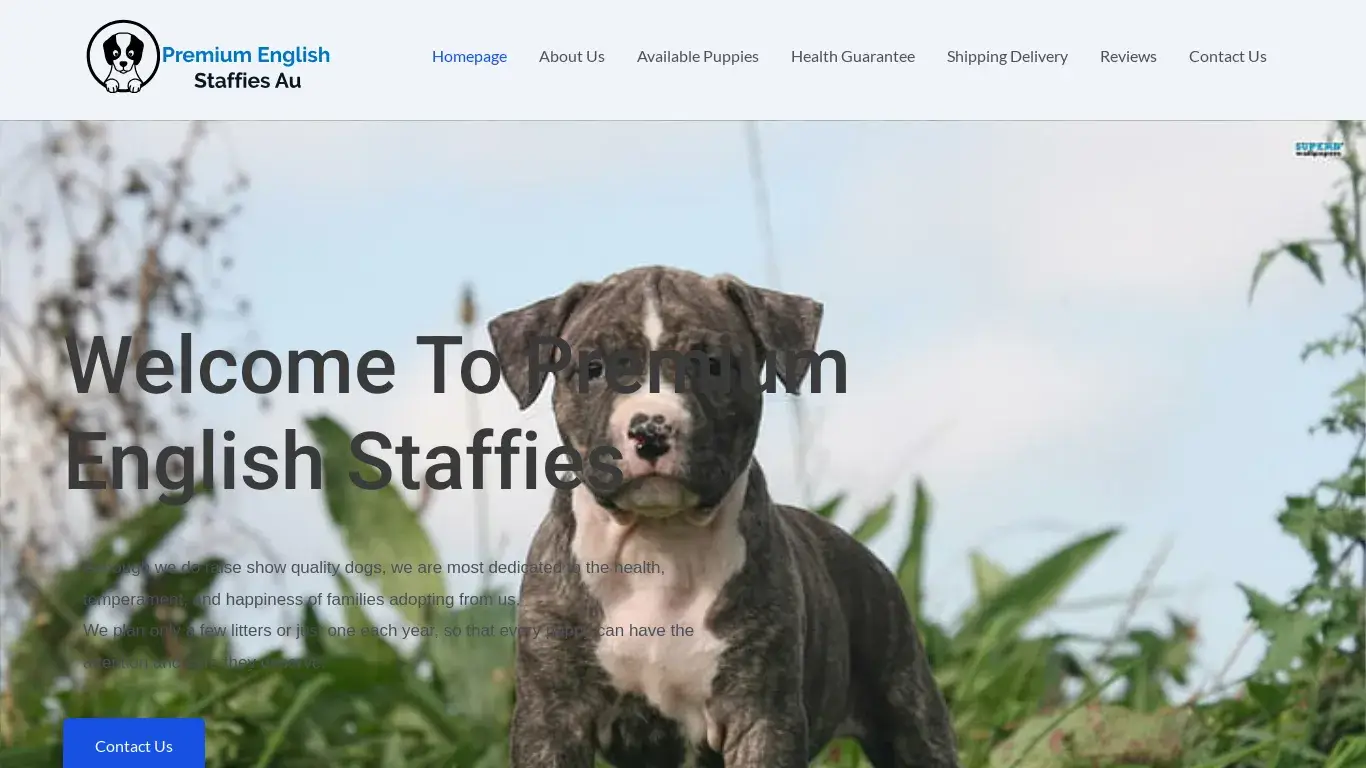is Premium English Staffies Au – Quality Staffy Puppies legit? screenshot