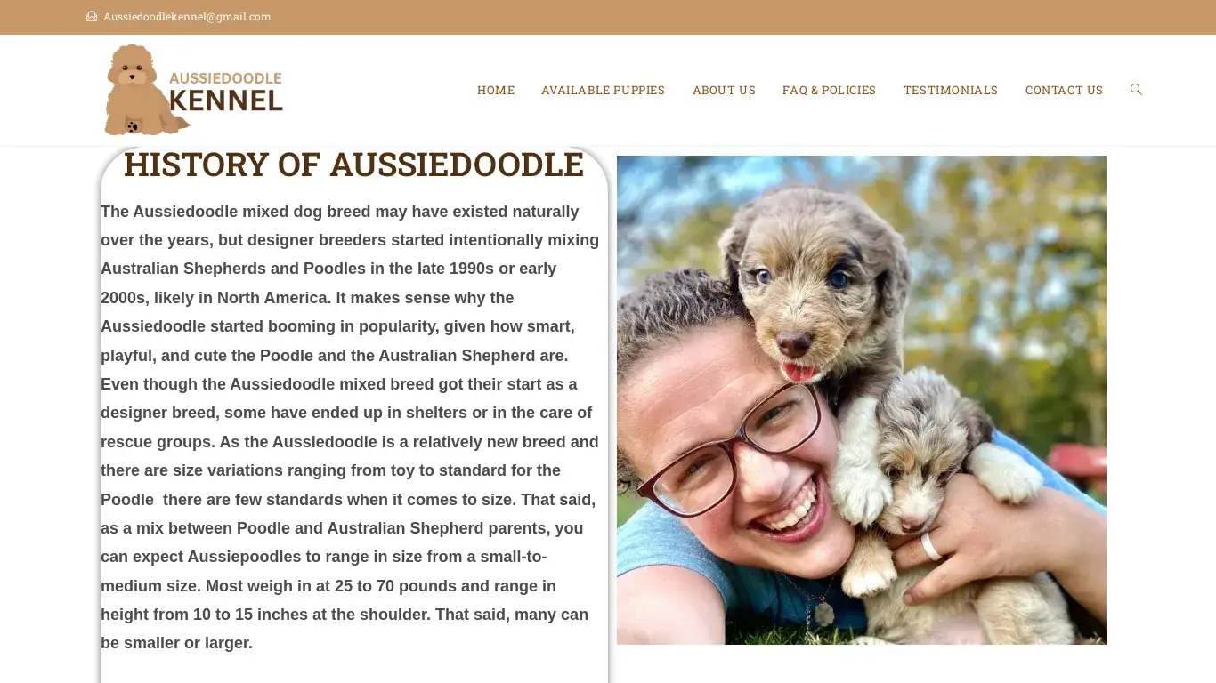 is Aussiedoodle Kennel – Licensed Aussiedoodle Breeders legit? screenshot
