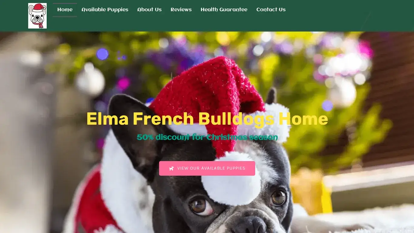 is Elma Frenchies Home – French Bulldog puppies for sale near you legit? screenshot