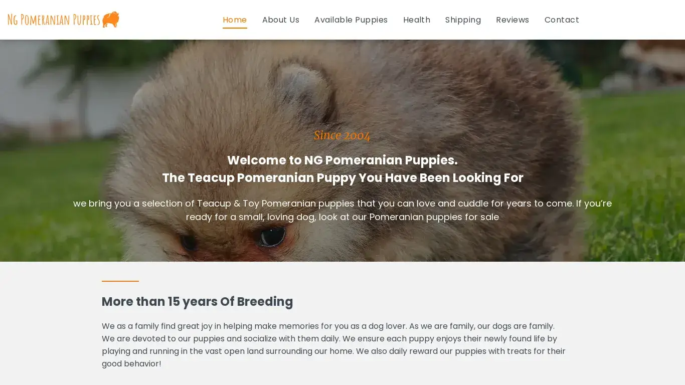 is Home | NG Pomeranian Puppies | Teacup Pomeranians 4Sale legit? screenshot