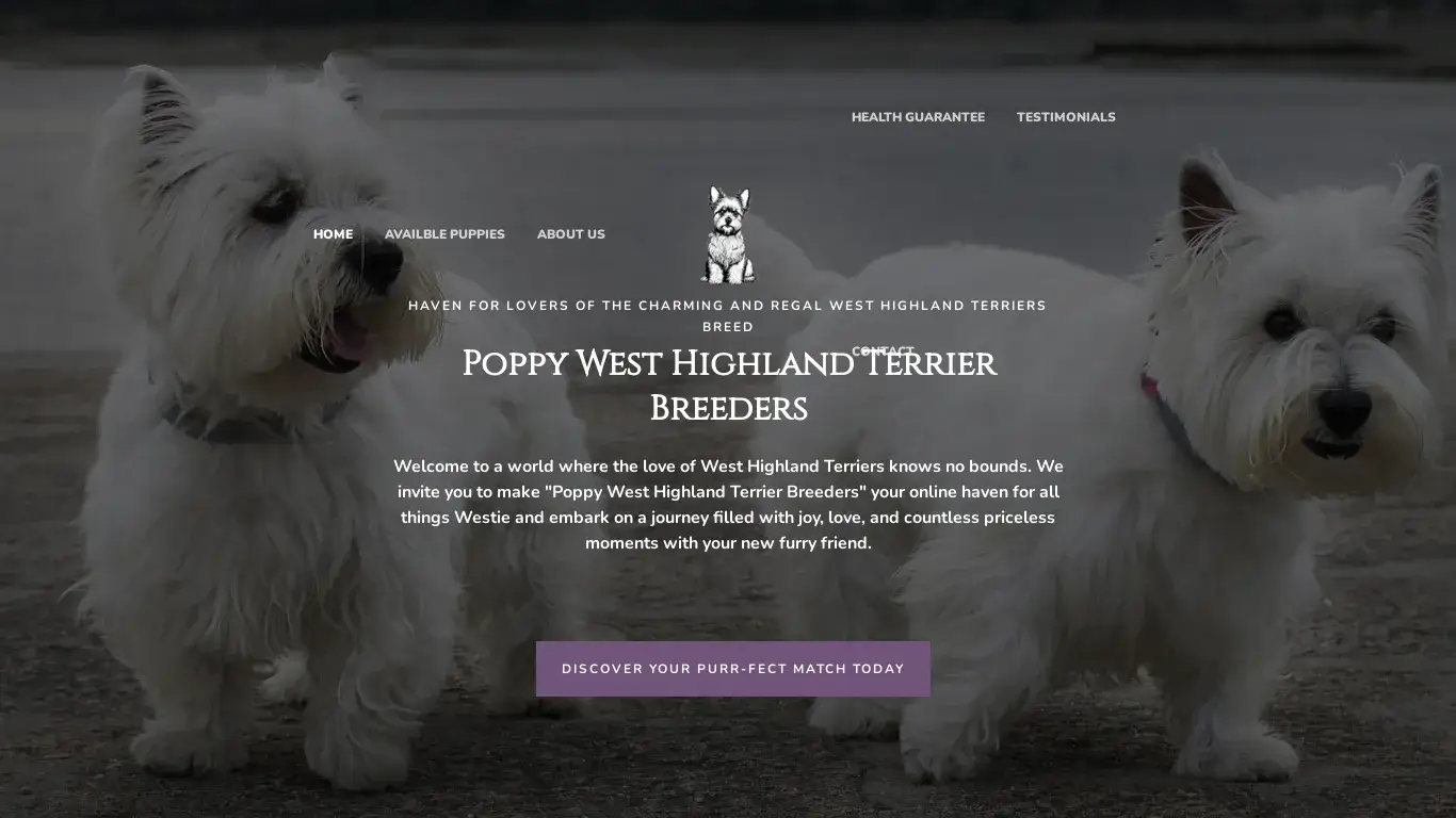 is Poppy West Highland Terrier Breeders legit? screenshot