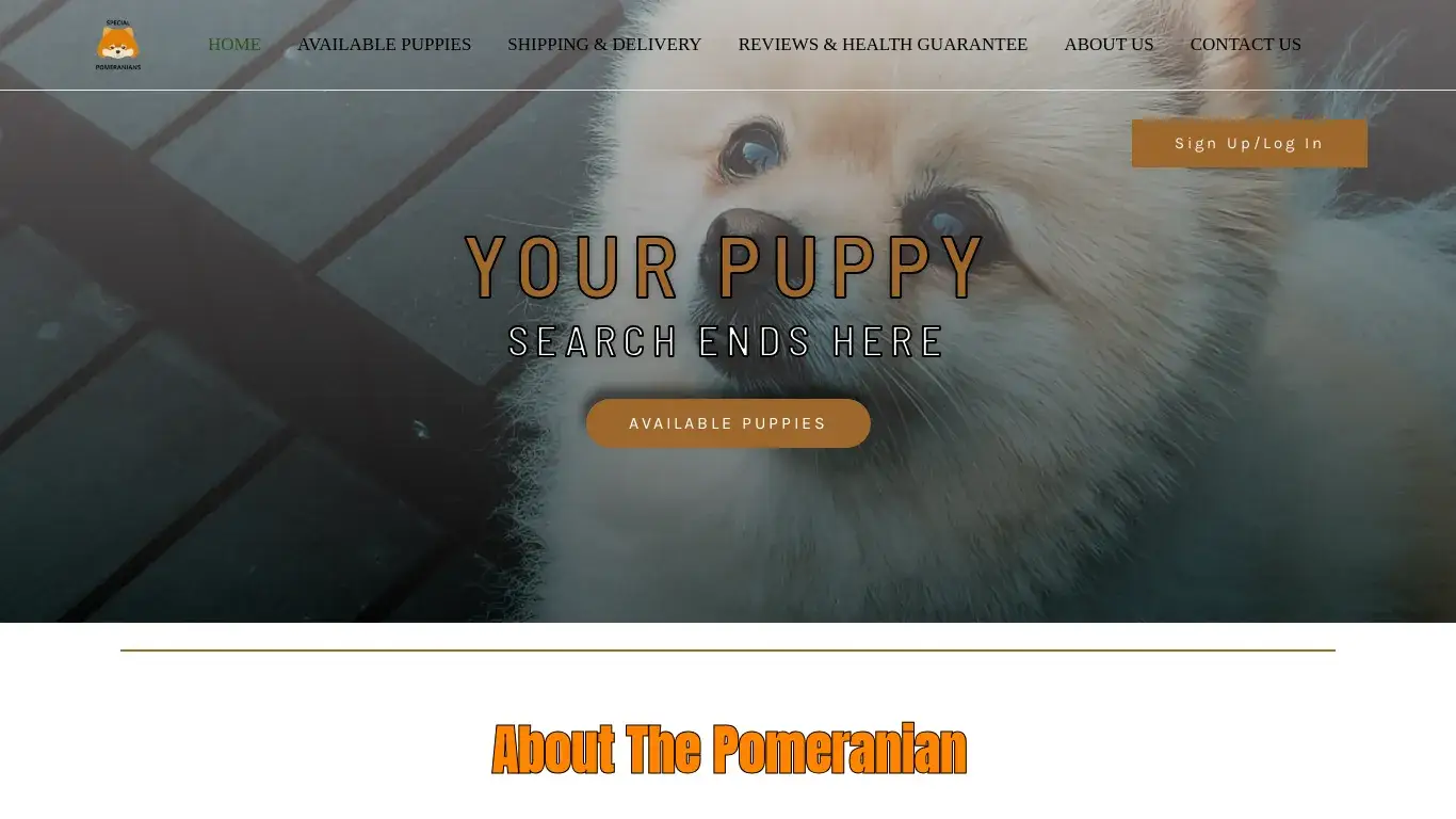 is Special Pomeranians Home – AKC registered, healthy, adorable and vet checked Pomeranian puppies for sale legit? screenshot