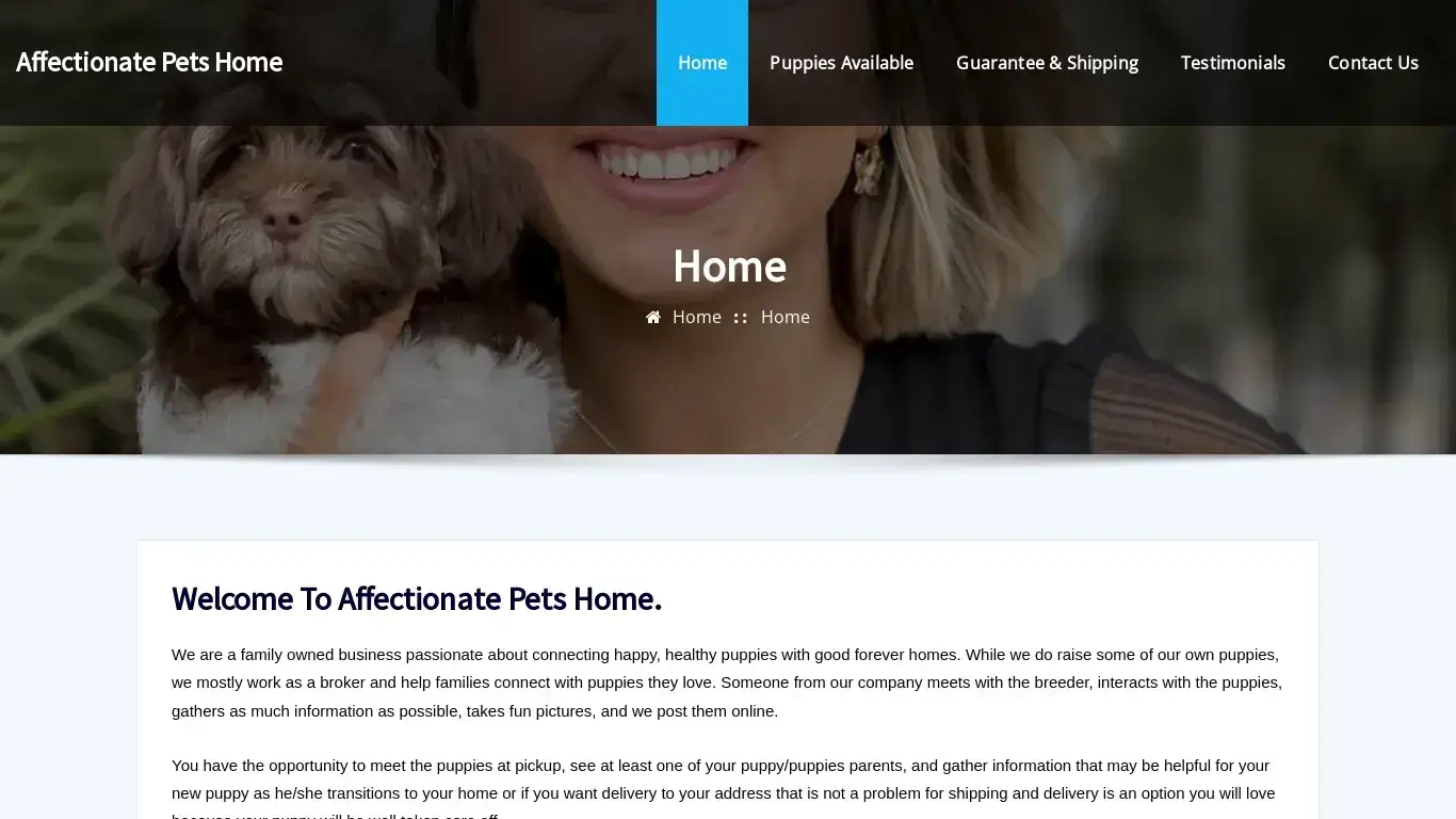 is Affectionate Pets Home legit? screenshot