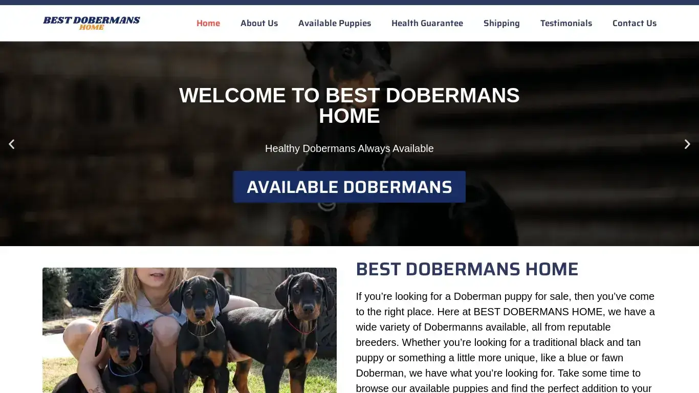 is BEST DOBERMANS HOME – BEST DOBERMANS HOME legit? screenshot