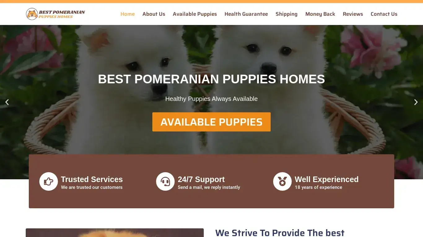 is BEST POMERANIAN PUPPIES HOMES – BEST POMERANIAN PUPPIES HOMES legit? screenshot